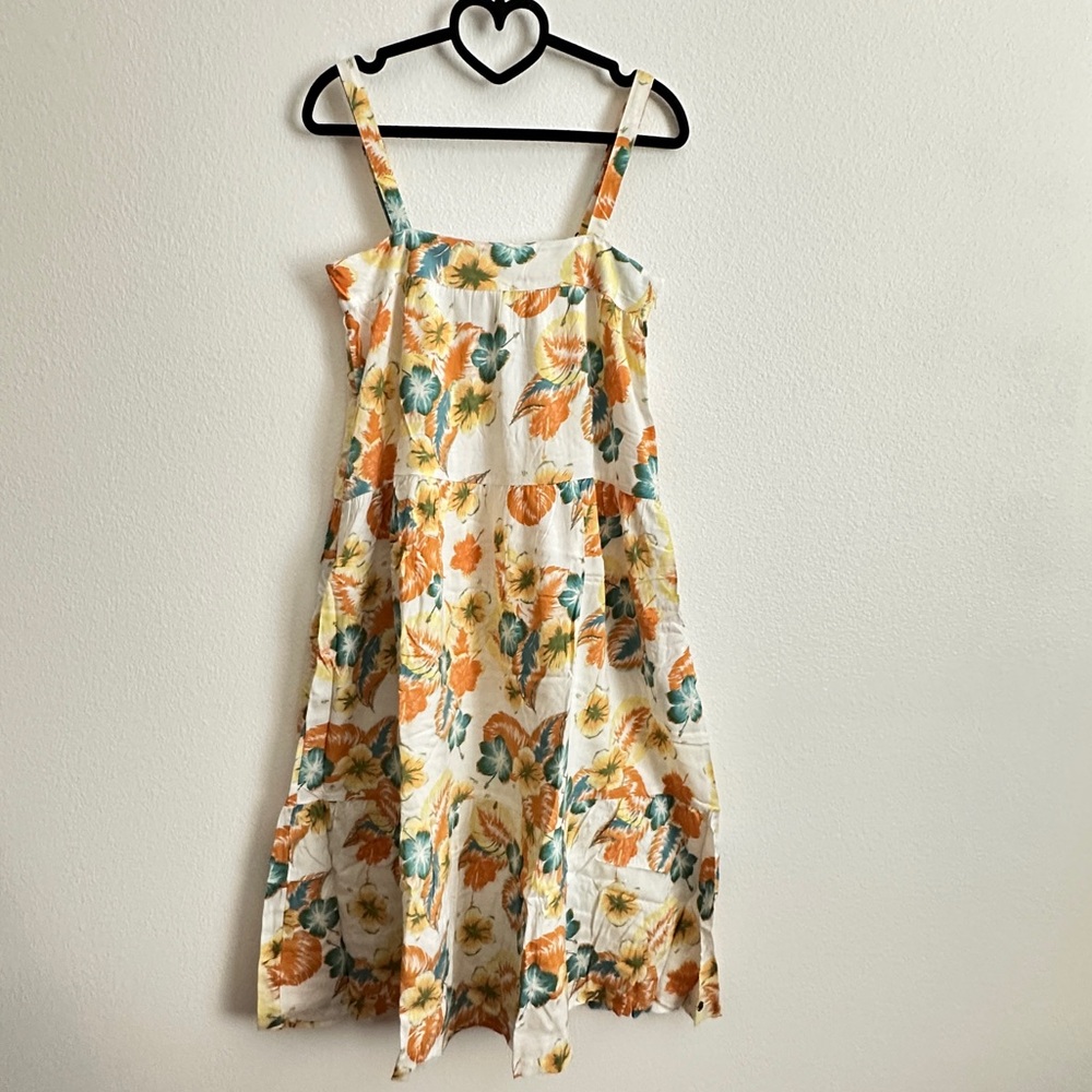 Roxy Tropical Floral Midi Summer Dress Size S